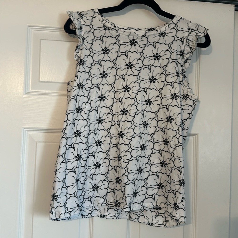 Embroidered floral top